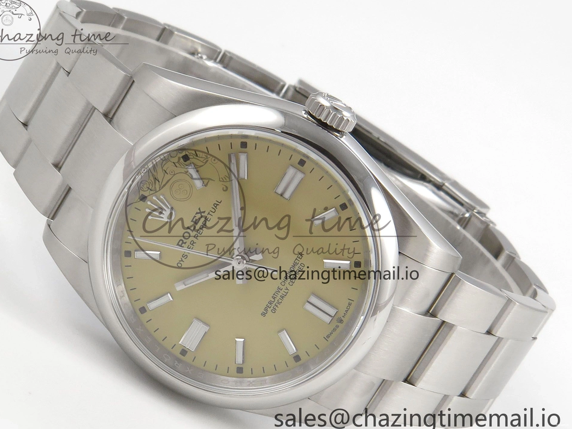 2025 904L Pistachio 36mm Edition KRF Best Beige Perpetual Oyster 126000 A2824 Dial Steel 1:1 0524